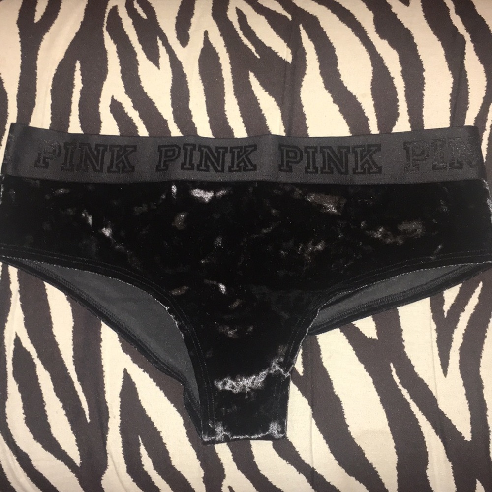 Black velvet VS Pink underwear.